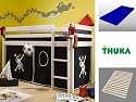 Hochbett / Kinderbett Spielbett Pirat Thuka by Flexa massiv wei&szlig;