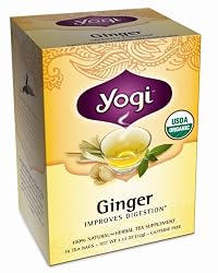 Yogi Ginger, Herbal Tea Supplement, 16-Count Tea Bags (Pack of 6)