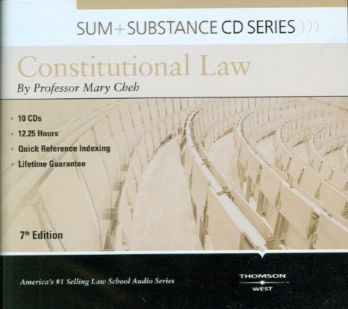 Sum & Substance Audio on Constitutional Law (CD) (Sum and Substance) 7th Edition by Cheh, Mary published by West Audio CD
