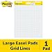 Post-it Super Sticky Easel Pad, 25 x 30 Inches, 30 Sheets/Pad, 1 Pad (560SS), Large White Grid Premium Self Stick Flip Chart Paper, Super Sticking Power