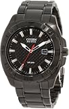 Citizen's CITIZEN ECO-DRIVE AW1095-54E GENTS BLACK STEEL BRACELET DATE WATCH