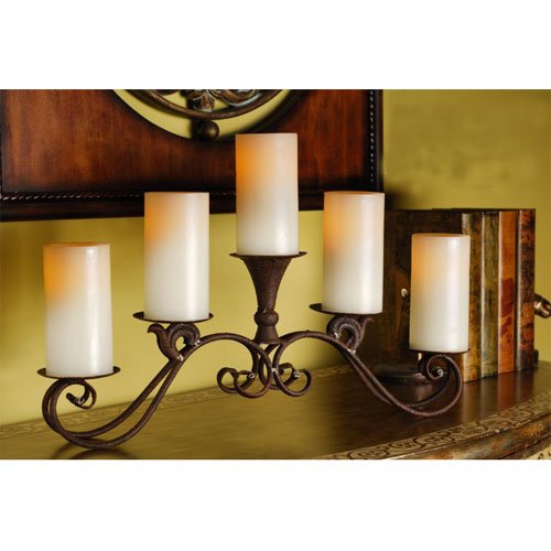 Wrought Iron Candle Holder 23.5x4x9