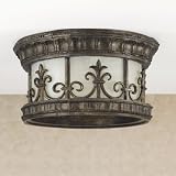 Exterior Ceiling Fixtures - OL4413PBR The Trellis Collection Outdoor Lantern - 12 Flush