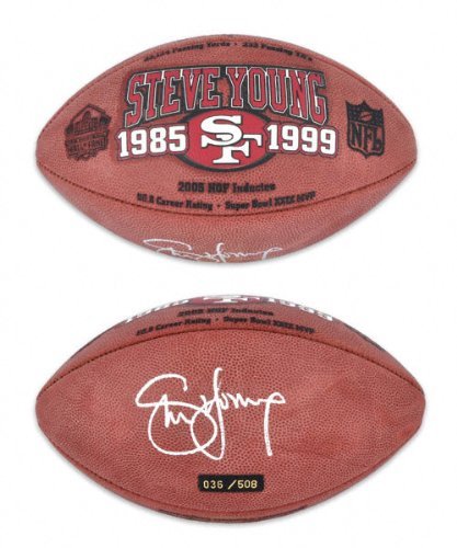 Steve Young Autographed Football | Details: Hall of Fame Pro Football