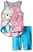 Disney Girls' 2 Piece Frozen Elsa Hi-lo Tank Bike Short Set