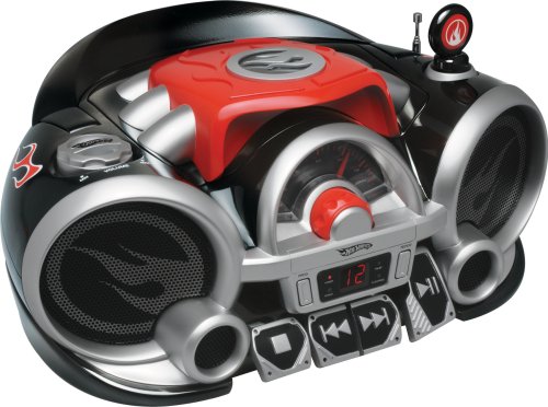Emerson Radio Hot Wheels HW200 Rock N' Race Boombox (Red/Black)