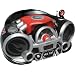 Emerson Radio Hot Wheels HW200 Rock N' Race Boombox (Red/Black)