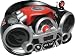 Emerson Radio Hot Wheels HW200 Rock N' Race Boombox (Red/Black)