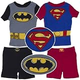 Batman and Superman Short Cotton Pajamas for Boys 8