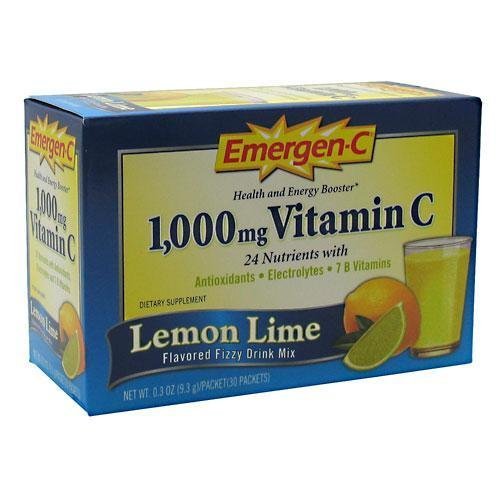 Emergen-C Lemon Lime, 30-Packets, 0.3-Ounce Boxes
