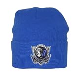 Adult NBA Dallas Mavericks Warm Ski & Skate Roll Up Beanie / Winter Hat - One Size Fits All - Blue
