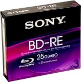 Blu-ray Sony 25Go, 2x velocity, Slim case x3 (3BNE25B)
