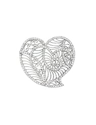 Ladies 14K White Gold 2.58Ct Round Cut Diamond Designer Charm Heart Pendant 9.8Gr