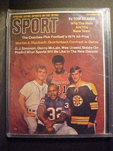 Denny McLain Detroit Tigers Autographed December 1969 Sport Magazine