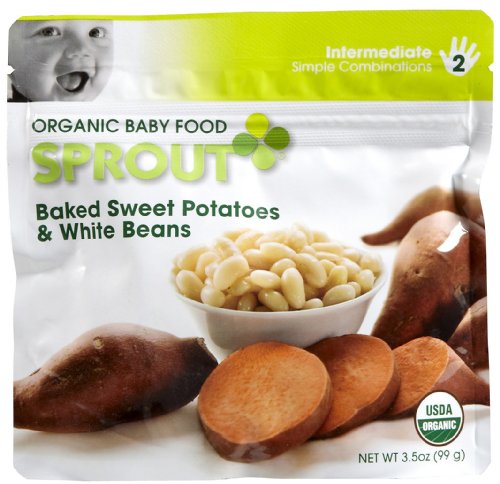 Sprout Organic Stage 2 Baked Sweet Potato and White Beans - 3.5 oz - 12 pack --
