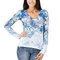 Mossimo Supply Co. Juniors Printed Sublimation Sweater - Blue