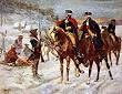 At Frigid Valley Forge, Washington and Lafayette Inspect the Troops - Inspiring 16"x20" Photographic Print from the Library of Congress Collection