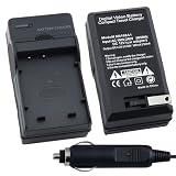 Battery charger with foldable AC plug for Sony Cybershot Sony DSC-T1, T2, T3, T5, T9, T10