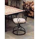 Alfresco Home 2 Swirl Dining Arm Chairs w/ Factory Supplied Cushions