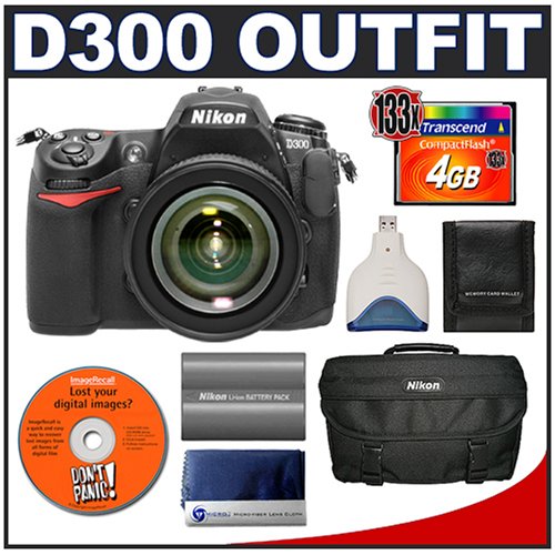 Nikon D300 Digital SLR Camera with Nikon 18-135mm AF-S DX Lens + 4GB CompactFlash Card + EN-EL3e Battery + Case + Cameta Bonus Accessory Kit