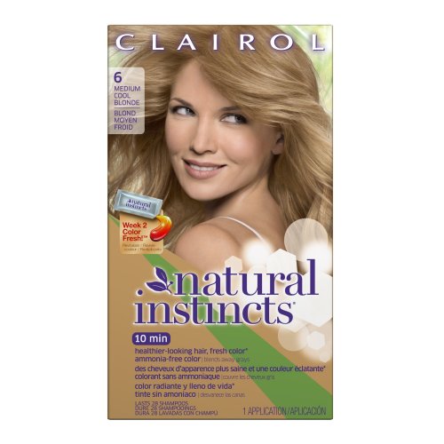 Clairol Natural Instincts Color, 6 Medium Cool Blonde (Pack of 3)
