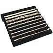 9 Slot Black Velvet Bracelet Showcase Display Ramp 8"