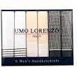Men's Fancy Cotton Handkerchief 6 Pack by Umo Lorenzo in Khaki