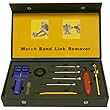 Watch Repair Tool Kit- Battery Changing Case Back Opening Band Link Pin Sizing Tools Compact Leather Box for Easy Storage