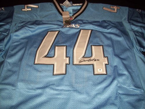 GAI Authentic Jahvid Best Autograph Blue Detroit Lions Jersey