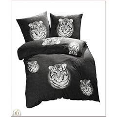 063147 TESTROET WILD LIFE LINON BETTW�SCHE B�GELFREIE GARNITUR 2-TEILIG 135/200 + 80/80cm BETTZEUG BETTBEZUG