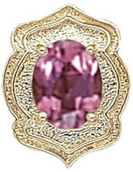 14 Karat Gold Pink Tourmaline Slide GS267-PT