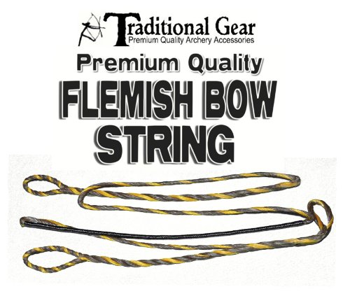 FLEMISH B-50 Dacron REPLACEMENT RECURVE BOWSTRING - BOW STRING - ACTUAL STRING LENGTH - By Traditional Gear Archery Products (Multiple Sizes)