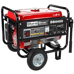 DuroStar DS4400 4,400 Watt Gas Powered Portable Generator With Wheel Kit