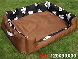 3 TEILIGES - XXL HUNDEBETT TIERBETT HUNDESOFA KISSEN HUNDEKORB + FÜLLUNG BRAUN