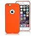 iPhone 6s Plus/6 Plus Case,LoTus[Scratch Resistant ] Jelly Orange Ultra Slim Flexible Soft Rubber TPU Gel Protective Cover perfect fit for iPhone 6 Plus/6s Plus-with Small Gifts-Orange