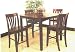 5pc Wood Counter Height Dining Table & 4 Bar Stool/Chair Set