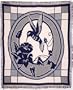 Blue Hummingbird Flower Afghan Throw Blanket 50" x 60"