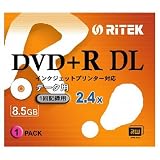 RiTEK D+DL2X1PW DVD+Rデータ用 片面2層 8.5GB 1回記録用 2.4倍速 プリンタブル 白 スリムケース 1枚 D+DL2X1PWの画像