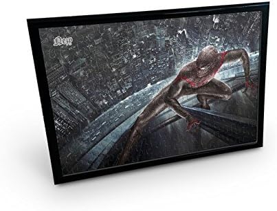 NEZY Superhero Spiderman 120 Pieces Jigsaw Puzzle with Table Photo Picture Home Decor Frame (11.4" x 7.9") - PUZSPIDER14