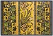 Laser Printed Split Bamboo Stained Glass 3' x 5' Veranda Rug