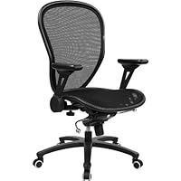Mesh and Ventilated Office Chair - Mid Back Contemporary Mesh Chair - CP-B078-3-BK-GG