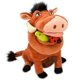  Disney Store The Lion King 14 inch Pumbaa Plush Stuffed Animal Toy