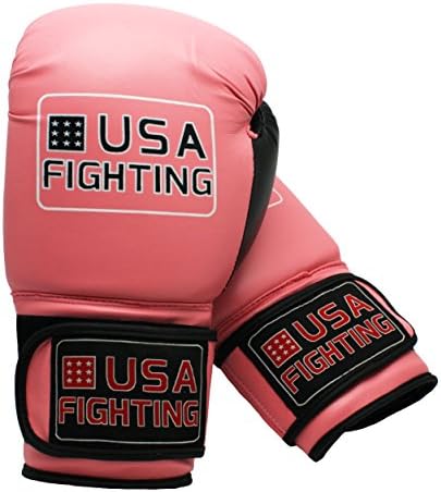 USA Fighting Pro Style Training Gloves (Pink, 14oz)