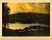 1936 Print Otto Hesselbom Art Lake Seascape Sunset Landscape Dalsland Sweden - Original Color Print