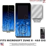 Zune 2 Skin Fire Blue Flames WraptorSkinz TM Kit fits Zune 2 (4&8gig player) by TuneTattooz TM