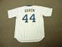 HANK AARON Milwaukee Brewers Majestic Cooperstown Throwback Home Jersey
