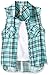 Beautees Girls' Plaid Shirt with Necklace