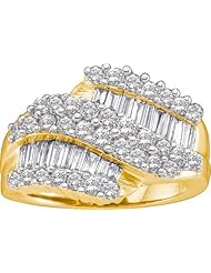 1.50CTW ROUND BAGGUETTE DIAMOND LADIES FASHION BAND