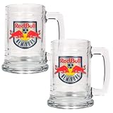 New York Red Bull 2-Piece 15 Ounce Glass Tankard Set (Primary Team Logo)