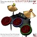 Abstract 01 Red Skin by WraptorSkinz fits Guitar Hero 4 World Tour Drum Set for Nintendo Wii, XBOX 360, PS2 & PS3 (DRUMS NOT INCLUDED)
